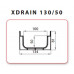 XDRAIN 130/50 канал с оцинкованной решеткой 1м 
