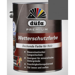 Акриловая эмаль антрацит (графит) 2,5л Dufa Wetterschutzfarbe, Германия