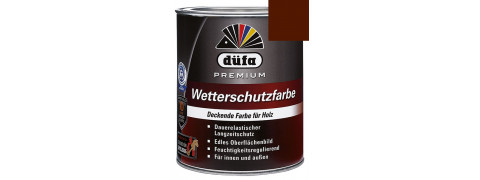 Акриловая эмаль темно-коричневая 0,75л Dufa Wetterschutzfarbe, Германия