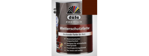 Акриловая эмаль темно-коричневая 2,5л Dufa Wetterschutzfarbe, Германия