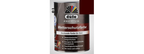 Акриловая эмаль шоколадно-коричневая 2,5л Dufa Wetterschutzfarbe, Германия
