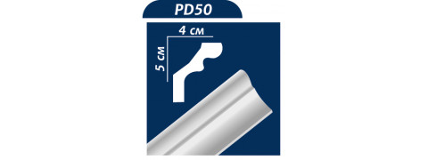 Плинтус потолочный PD50 2м